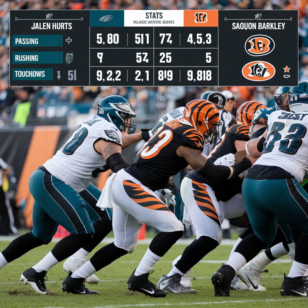 Philadelphia Eagles vs Bengals match player stats